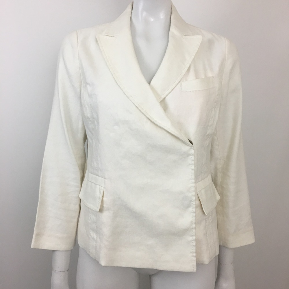 Diane Von Furstenberg White Tailored Blazer